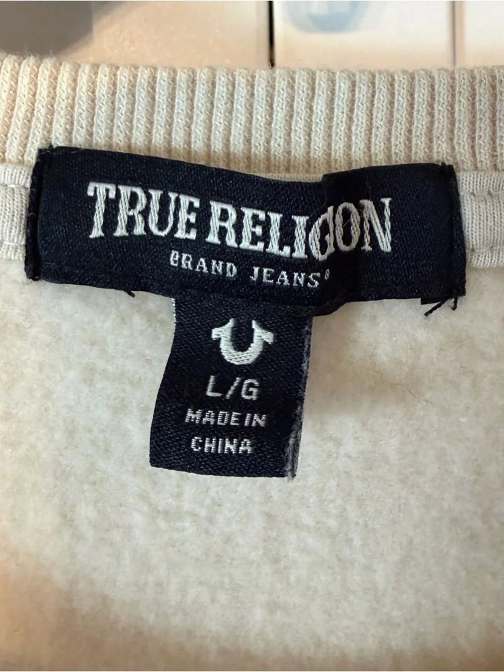 True Religion Crewneck Sweatshirt Iridescent Buddha  - Size L